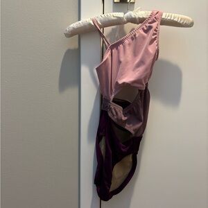 2nd Skin Tri-Color Cut Out Leotard - Women’s Small